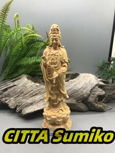 新作 稀少珍品 勢至菩薩 彫刻仏像 仏師で仕上げ品 木彫仏像 精密細工 開運風水