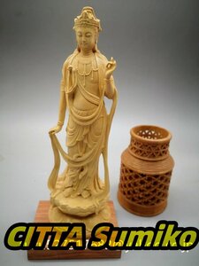 勢至菩薩　仏教工芸品　木彫仏像 仏教美術　仏師で仕上げ品