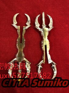 新制品 人形 五鈷杵 金剛杵 仏教法具 密教仏具 真鍮制 23cm