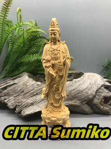 新作 稀少珍品 勢至菩薩 彫刻仏師で仕上げ品 木彫仏像 精密細工 開運風水