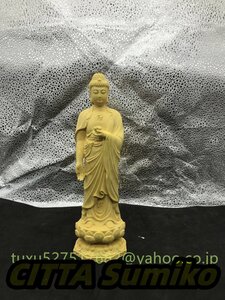 極上品 阿弥陀如来 阿弥陀 仏教美術 阿弥陀如来像 高さ約20㎝ 　細密彫刻　木彫　仏像