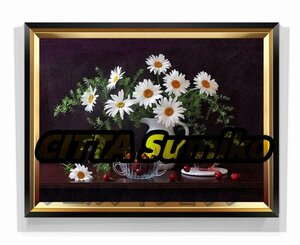 Art hand Auction Schöner Artikel jetzt verfügbar ◆Qualität garantiert in sehr gutem Zustand★ Blumenölgemälde Ölgemälde Gemälde 60*40cm, Malerei, Ölgemälde, Natur, Landschaftsmalerei