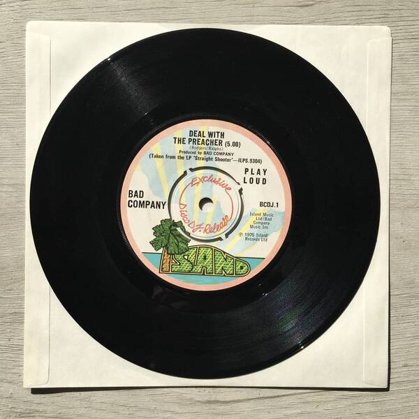 BAD COMPANY DEAL WITH THE PREACHER PROMO UK盤