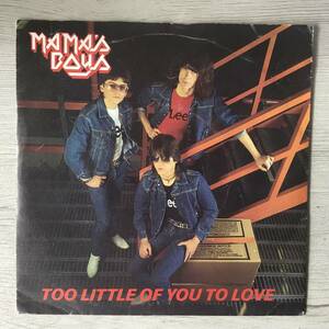 MAMA'S BOYS TOO LITTLE OF YOU TO LOVE UK盤