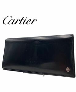 ●美品●超高級●Cartier●カルティエ●ブランド●ブラック●長財布●財布●レザー●メンズ●レディース●お洒落●GA016