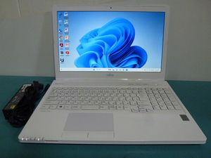 webカメラ搭載 Windows11 FUJITSU LIFEBOOK AH53/U Core i7 4722HQ メモリ8GB SSD250GB MS Office2010搭載 15.6型ワイド