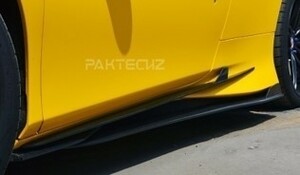 【正規品】Paktechz パクテクツ フェラーリ F8 Tributo サイドスカート　サイド　カーボン　サイドステップ　ドライカーボン　ドライ