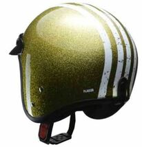 ★ 新品 ★ FRAKER バイク用 ヘルメット ゴールド GOLD バイザー付 リード_画像3