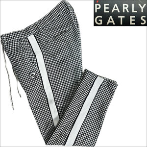 J7239 パーリーゲイツ 千鳥格子 サイドライン ジョガーパンツ グレー 5(L) PEARLY GATES