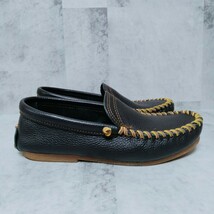 MINNETONKA ミネトンカ ■ レザー スリッポン ７ ■ メンズ ブラック 黒 25.0cm相当 カジュアル モカシン 本革_画像4