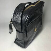 1円 CELINE セリーヌ ショルダーバッグ レザー バッグ かばん 馬車ロゴ_画像3