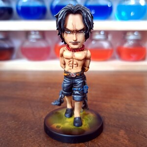 エース　リペイント塗装済み完成品/ワンピース/ワールドコレクタブルフィギュア/ワーコレ/WCF/ ONEPIECE figure repaint