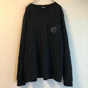 ハンテン　HANG TEN ワンポイント　ポケット　ロゴ　渋　ロンT 長袖　古着