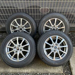 トヨタ アクア スタッドレスタイヤ アルミホイール付き YOKOHAMA ヨコハマ ice GUARD iG50 PLUS 中古 165/70R14 4穴