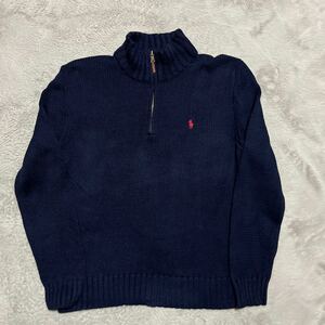 RALPH LAUREN ハーフジップニット　EXCLUSIVE OF DECORATION ネイビー　ラルフローレン　M HALF ZIP ニット　セーター　