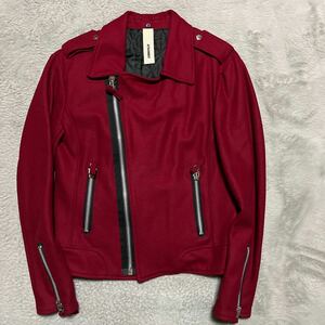 ATTACHMENT ウール　ライダース ジャケット　JACKET ダブル　赤　RED L 