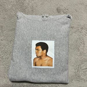 新品未使用　16ss Supreme Ali Warhol Hooded Sweatshirt パーカー　スウェット　L Grey Hoodie モハメドアリ　Box Logo