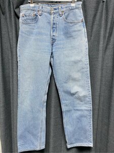 USA製 ビンテージ☆Levis リーバイス 501 デニムパンツ ジーンズ W31 アイスブルー 90's ボタンフライWOMAN