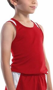 wundou(undou) P-5510 running shirt P-5510-95 95 red × white 130cm J904 *3 point till postage 1000 jpy 