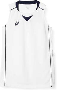 [アシックス] バスケットボールウエア ゲームシャツ XB2355 [レディース] レディース ホワイト/ネイビー Sサイズ (日本サイズS相当) M245