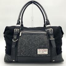 希少コラボ　MEN'S BIGI×Harris メンズビギ　ハリスツイード　Tweed　2way ショルダーバッグ　トートバッグ　ビジネス　メンズ　レザー_画像2