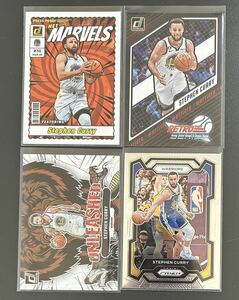 最新 2023-24 Donruss NBA Stephen Curry Warriors Net Marvels Press Proof #14 Retro Series #14 Unleashed #7 / Prizm Base #119 全4種