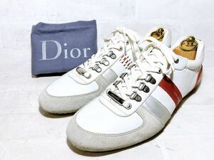 正規品【極美品】Dior HOMMディオール 高級 レザースニーカー ホワイト 白 41.5（約26.5cm）イタリア製