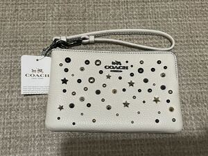 COACH pouch Mini pouch leather new goods 