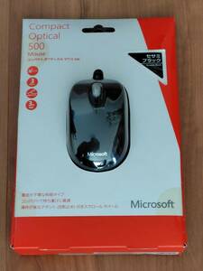 【未開封】Microsoft Compact Optical 500 Mouse　マイクロソフト コンパクト オプティカル マウス 500　セサミブラック