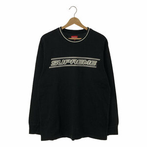 SUPREME / シュプリーム | 2018SS | Bevel L/S TOP ロゴプリント ロングスリーブ Tシャツ | M | ブラック | メンズ