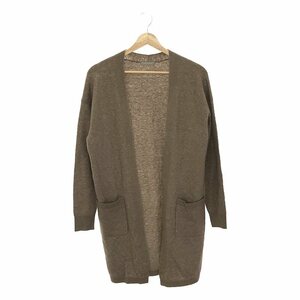 theory luxe / セオリーリュクス | LIGHT AVALON HILO ウール カシミヤ ハイゲージ ニット ロングカーディガン | 38 | ベージュ