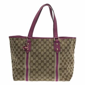 GUCCI / グッチ | 139260 GGキャンバス シェリーライン トートバッグ | ベージュ / ピンク | レディース