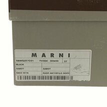 【美品】 MARNI / マルニ | サテン ビジュー装飾 スクエアトゥ フラット ミュール サボ サンダル | 37 | ブラック | レディース_画像8