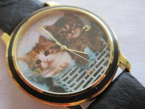 猫のデザインの腕時計（wa5_2)