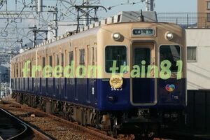 鉄道写真 03589:阪神5000系5025F NIPPON CHAMPIONS副票 普通梅田