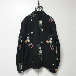 21FW Engineered Garments Classic Shirt Floral Embroidery Black with Multi Color エンジニアードガーメンツ クラシック シャツ の画像2