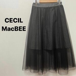 CECIL MacBEE セシルマクビー　チュールドッキングスカート