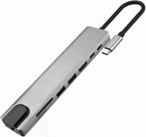 ★1円～★ 8-in-1 USB C マルチポートアダプタ タイプ C 4K HDMI/USB3.0/USB-C/RJ45/SD/TF カードリーダー多機能 USB-C 拡張対応