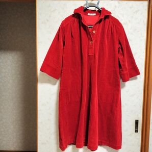 GRAPE CO., LTD 赤 厚手 オーバーサイズ ワンピース 美品