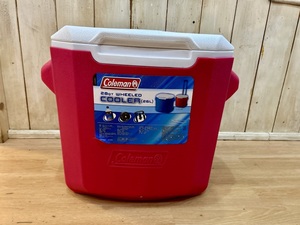 Coleman / コールマン ホイールクーラー 28qt wheeled cooler 6220 ２６L クーラーボックス レッド キャスター used