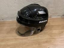 BAUER / バウアー ヘルメット HH4000L アイスホッケー 防具 L~XL程度 長期保管品 現状販売 USED ブラック _画像1