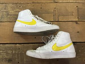 NIKE / ナイキ Blazer Mid 77 White Volt ブレザーミッド レディース 25cm ホワイト系 ハイカット used DJ3050