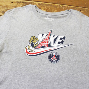 X35★NIKE/ナイキ Paris Saint-Germain PSG パリサンジェルマン SSL フューチュラ Tシャツ プリントTEE 半袖 グレー メンズMサイズ ★の画像2