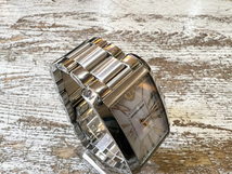 EMPORIO ARMANI/エンポリオアルマーニ スクエア型腕時計 クォーツ ホワイト文字盤 シルバー メンズ 腕時計 ビジネス _画像5