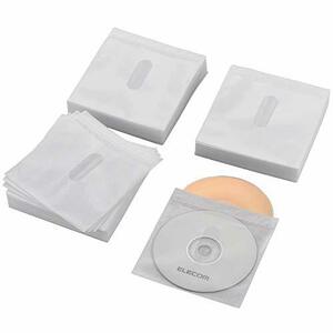 エレコム DVD BD CDケース 不織布 両面収納 120枚入 240枚収納可 ホワイト CCD-NIWB240WH