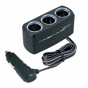 seiwa(SEIWA) in car goods cigar socket extension distributor ilmi socket 3 3 ream socket F195 mat black 