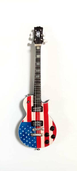 米国旗モデルミニチュアギター15 cm。ミニ楽器