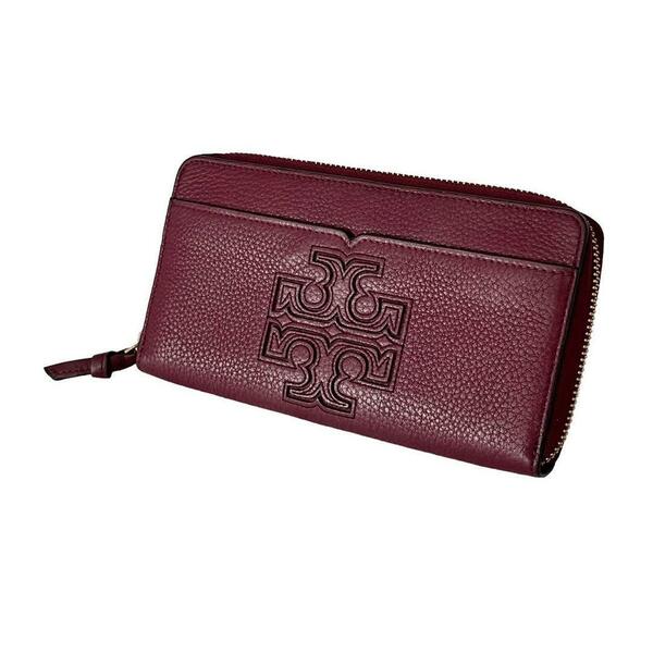 TORY BURCH トリーバーチ 長財布 ラウンドファスナー ロゴ レザー