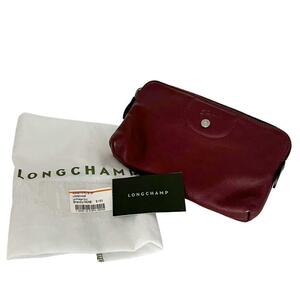 LONGCHAMP Long Champ second bag pouch canvas leather brown group 