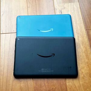 【中古】第10世代 Fire HD 8 タブレット 黒 青 2個セット(8インチHDディスプレイ) Amazon タブレット端末 BLUE BLACK セット